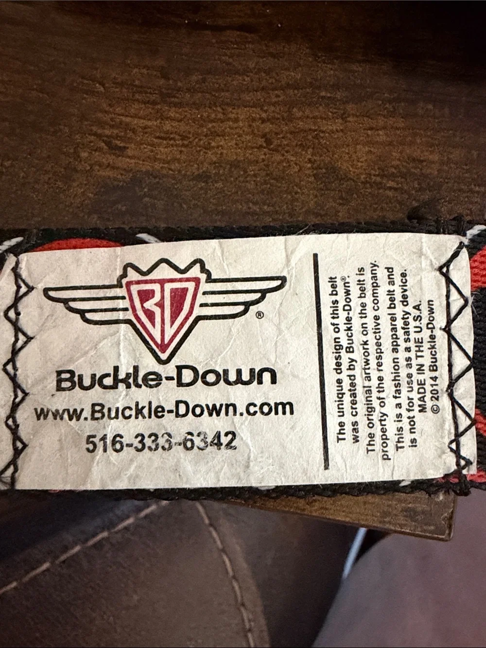 Buckle-Down Black & Red Deadpool Icon Seatbelt Strap